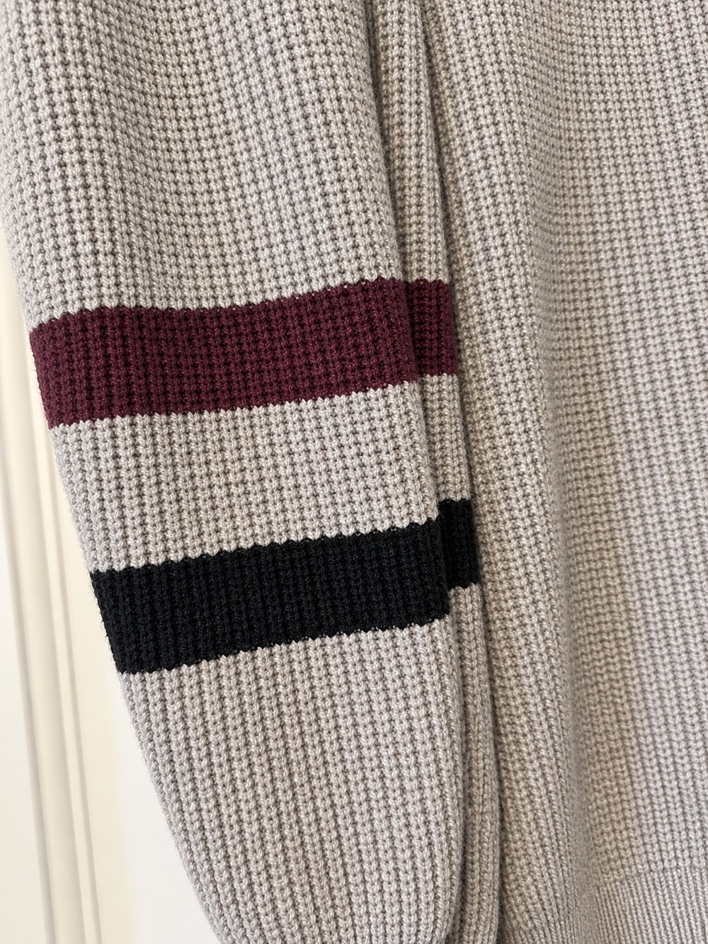 Matty M Light Gray Longline Cardigan Collegiate Varsity Workwear - Picture 2 of 5